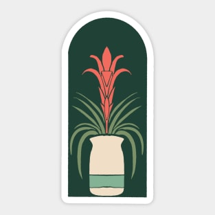 Bromeliad Block Print 2 Sticker